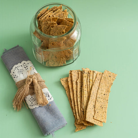 Baked Lavash (Basil Lemon) Vegan, Gluten-Free